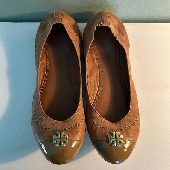 Tory Burch Ballerina Jolie Tan Slipper Flats - Picture 6 of 6